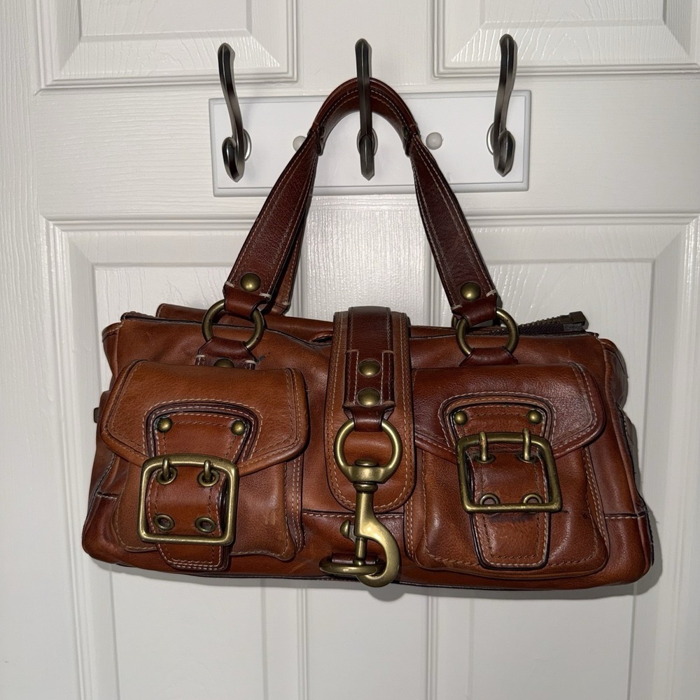 Vtg COACH Mandy Legacy 65th Anniversary Satchel Bag Turnlock Brown Leather Y2K - Picture 16 of 16